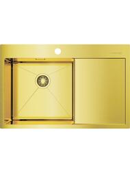 Мойка Omoikiri AKISAME 78-LG-L (780х510х200) монтаж врезной, чаша слева, цвет светлое золото 4973085