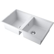 Мойка Omoikiri TEDORI 86-2 WH (860х510х200) врезная, 2 чаши, тетогранит, цвет белый 4993927
