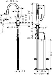 ��������� Hansgrohe Talis M51 ��� ����� 160 �������� � ���������� �����, ���� 73850000