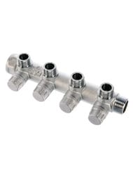 Коллектор запорный FAR 1"ВН на 4 отвода 3/4"Н, (Eurokonus) FK 3873 134