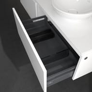 Тумба под 2 умывальника Villeroy & Boch LEGATO (1600х380х500) подвесная, 2 ящика, белый B59900DH
