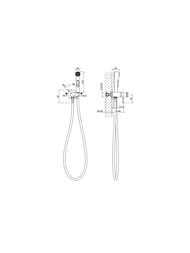 Набор с гигиеническим душем Aquatek Европа AQ1020MB встраиваемый, 1 отв., однозахватный, черный мат