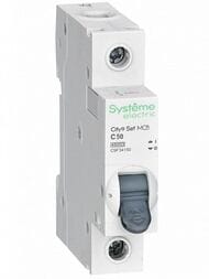 Выключатель Systeme Electric автоматический однополюсный 50А С 4.5kA 230В City9 Set C9F34150