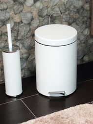 Ведро для мусора WasserKRAFT К-635WHITE с педалью, 5л, белое
