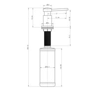 Дозатор для жидкого мыла AQUAme Cucina встроенный (латунь), черный мат. AQM9992MB