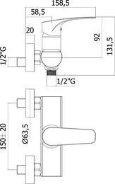 ��������� ��� ���� Paffoni Lime LM168CR �������������, ��� �������� ������, ����