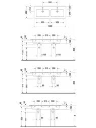 ���������� ������� DURAVIT ME by Starck 1300�490 ��� ��������� ��� ���������, ������� 2336130060