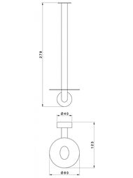 Держатель туалетной бумаги Nicolazzi Minimale 1497MCR настенный, вертикальный, без крышки, хром
