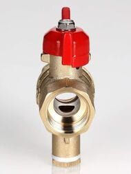 Кран шар.VALTEC СТАНДАРТ для подкл..датчика температуры 1/2"ВН-ВН PN40 рукоятка бабочкаVT.128.GN.04 — изображение 3
