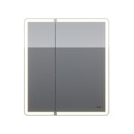 Зеркальный шкаф Dreja Point 70 (700х800х150) с подсветкой, с розеткой, 2 дверцы, белый 99.9033