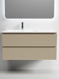 Тумба под раковину Sancos Folk FL100LCP 995х445х500 подвесная, левая, 2 ящика, цвет: Капучино
