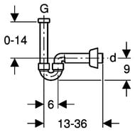 Geberit ����� ��� ���� ��������� 1 1/4" ����� 151.108.11.1