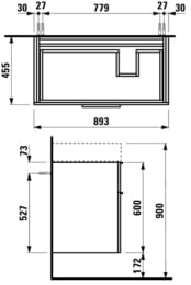 ����� ��� ���������� Laufen KARTELL 4.0760.2.033.635.1 (895�455�615) 2 �����, ���������