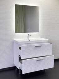 Тумба с раковиной COMFORTY Танжер-90Н (905х850х465) напольная, белый матовый 00-00019535