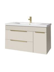 Тумба под раковину Caprigo MONBAR 100 (976х446х550) подвесной, 2 ящика, 1 дверь, Беж л 36315R-SF023