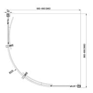 ������� ������ Aquanet DELTA 900�900�2000 �����������, ���������� ������/������� ���� 202312