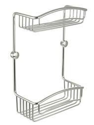 Migliore Complementi Полка-решетка двойная с галереей 20x10x30 см хром ML.COM-50.600.CR/22039