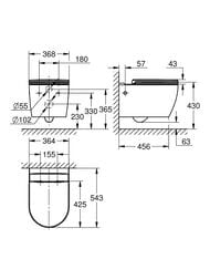 ������ ��������� Grohe Bau Ceramic (364�430�543) ������������, ������� �/�, ����� 103860SH00