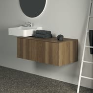 Тумба под раковину Ideal Standard CONCA (1000x505x370) 1 ящик, темный орех, со столешницей T4313Y5