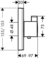 ��������� Hansgrohe ShowerSelect Highfow 15760 ���������, ��� ��������� �������,�������� �����, ����