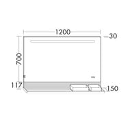 Зеркало Burgbad Fiumo 1200х700х30 LED, USB, сенсор, обогрев, рейлинг, панель графит SFXU120FOT56