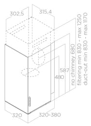 ������� ELICA Haiku Island BL/A/32 LED, 320�326��, 1200�3/�, 277��, ������ ������ PRF0146285