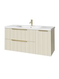 Тумба под раковину Caprigo RAIN 120 (1166х446х550) подвесная, 2 ящ, 1 дверь, Крем лайт 36517R-SF046