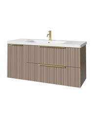 Тумба под раковину Caprigo RAIN 120 (1166х446х550) подвесная, 2 ящика, 1 дверь, Мокко 36517L-SF04
