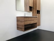 Шкаф-колонна COMFORTY Бордо-40 (400х1600х320) подвесной, дуб темно-коричневый матовый 00-00007266