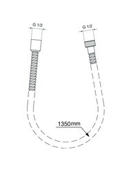 Шланг Ideal Standard ULTRAFLEX для душа пластиковый 1350мм, хром BG135AA — изображение 2