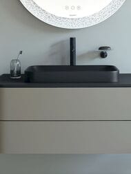 Раковина DURAVIT HAPPY D.2 PLUS 600х400 антигрязевое покрытие WG, антрацит матовый 23596013001