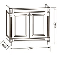 ����� ��� ���������� Jacob Delafon Cleo 1889 EB726-MWB (900�460�830) ���������, 2 ��., ����� �������