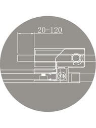 Душевая дверь CEZARES SLIDER (900-1000х1950) B-1-90/100-GRIGIO-Cr стекло серое/профиль хром