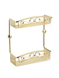Migliore Complementi Полка-решетка двойная 25x10x30 см золото ML.COM-50.602.DO