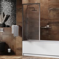 Шторка на ванну WasserKraft Abens 20W01-80 BN (800х1600) стекло прозрачное/профиль никель