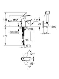 ��������� Grohe EuroSmart Cosmopolitan 23125 ��� �����������, � ������������� �����