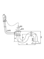 Слив-перелив для отдельностоящих ванн Estet белый матовый ФР-00015639