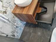 Уценка! Комплект мебели Vitra Metropole подвесной, цвет: сливовое дерево/черное стекло