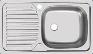 Мойка врезная Ukinox Classic 760х435 матовая нерж. сталь 0,5мм, слив 1 1/2, CLM 760.435 ---5K 1R