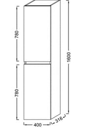 ����� ��������� Jacob Delafon Tolbiac EB2385-E75 400�316�1600��, 2 ����������� ������, ��� �����