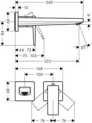 Смеситель Hansgrohe Metropol 32526700 для умывальника, однорычажный, внешняя часть, белый матовый