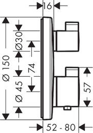 ��������� Hansgrohe Ecostat S 15758990 ���������, � �����/������ ��������, ����.�����, ����� ������