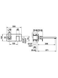 ��������� Gessi Rettangolo K 44838.149 ��� �����������, ����� 257��, ������� �����, ����.������