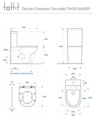 ������-������� toHit Decos Compact �������, ���������, ������������, ������� � �����������, �����, 685x390x840, TH03-040501