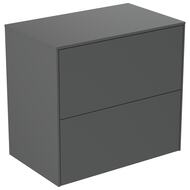 Тумба под раковину Ideal Standard CONCA (600x373x550) 2 ящика, антрацит, со столешницей T4327Y2