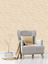Обои флизелиновые Hygge III Dacha Hg22 002 (1,00х10,05) геометрия, бежевые (рул.)