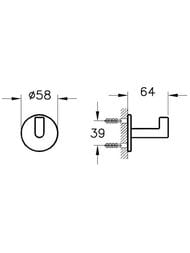 Крючок Vitra Origin никель шлифованный A4488434