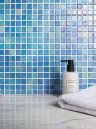 Мозаика Vidrepur Shell Mix Blue 551/552 (317х317) на сетке, голубой микс (шт.) — изображение 2