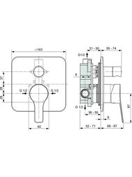 Ideal Standard ENTELLA Смеситель для ванны/душа A6949AA встраиваемый