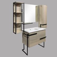 Шкаф COMFORTY Дюссельдорф-35М (340х1100х220) подвесной, открытый, дуб дымчатый 00004148024